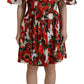 Dolce & Gabbana Chic Floral A-Line Cotton Dress