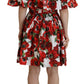 Dolce & Gabbana Chic Floral A-Line Cotton Dress