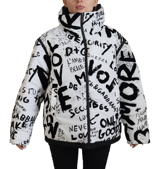 Dolce & Gabbana Elegant Graphic Print Zip Jacket