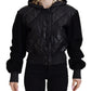 Dolce & Gabbana Elegant Quilted Leather Jacket with Hood