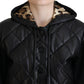 Dolce & Gabbana Elegant Quilted Leather Jacket with Hood