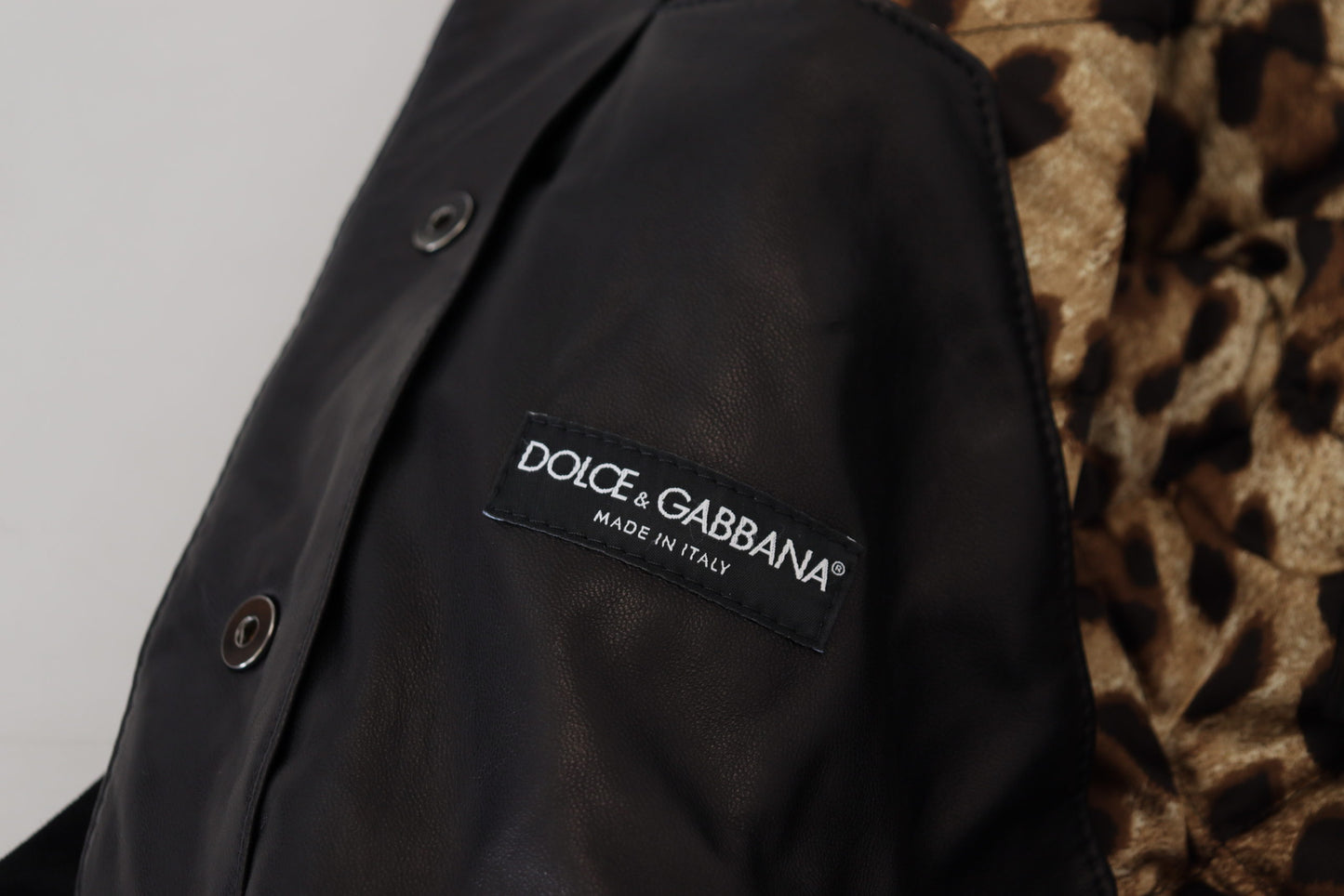 Dolce & Gabbana Elegant Quilted Leather Jacket with Hood