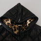 Dolce & Gabbana Elegant Quilted Leather Jacket with Hood