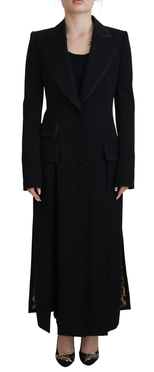 Dolce & Gabbana Elegant Black Trench Blazer Jacket