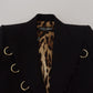 Dolce & Gabbana Elegant Black Wool Blend Jacket with Embellishments