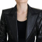 Dolce & Gabbana Elegant Cropped Black Designer Jacket