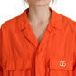 Dolce & Gabbana Elegant Orange Cotton Blend Jacket