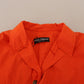 Dolce & Gabbana Elegant Orange Cotton Blend Jacket