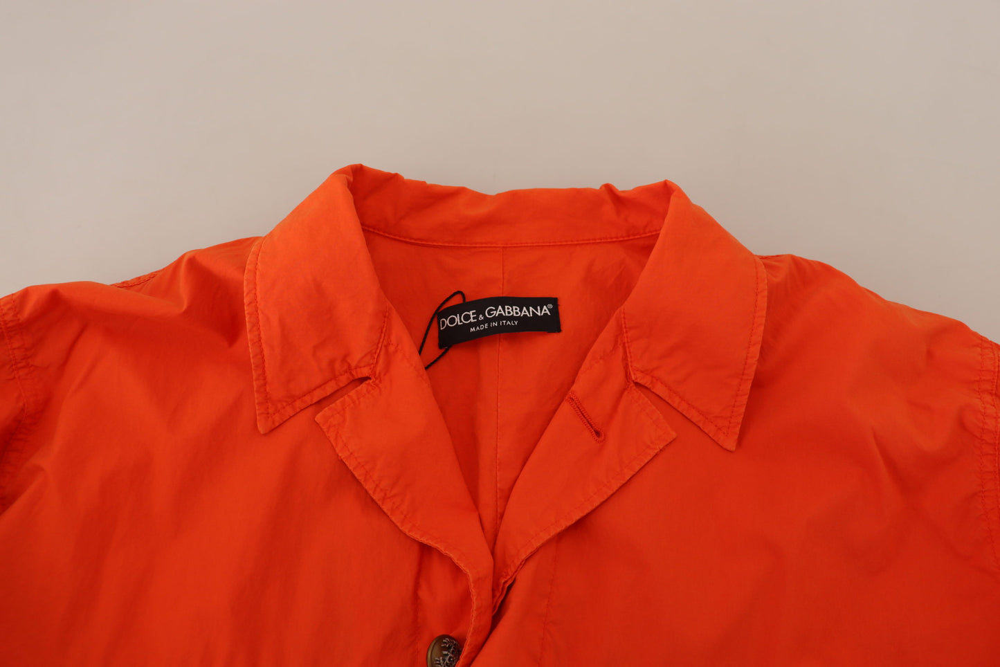 Dolce & Gabbana Elegant Orange Cotton Blend Jacket