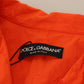 Dolce & Gabbana Elegant Orange Cotton Blend Jacket