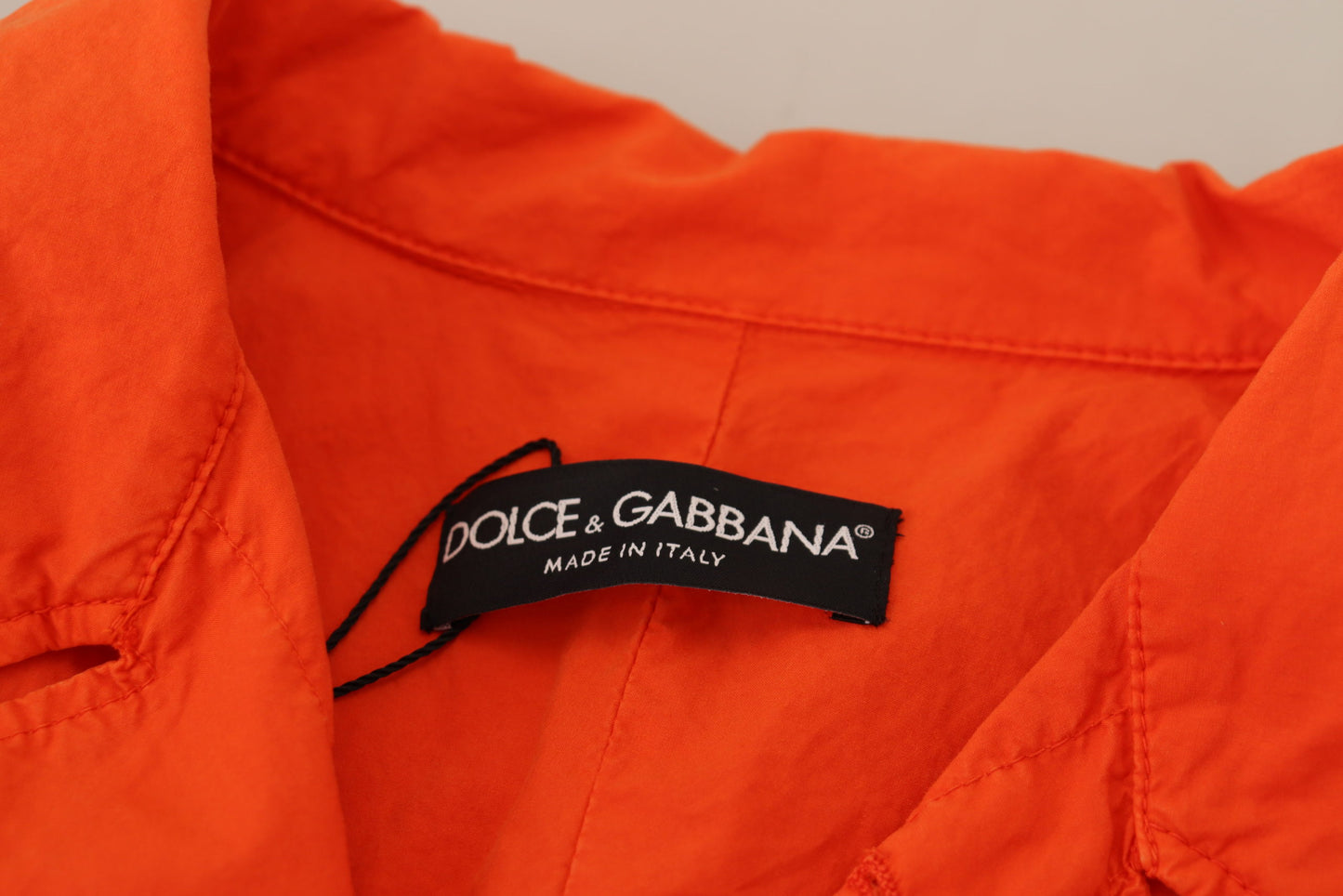 Dolce & Gabbana Elegant Orange Cotton Blend Jacket