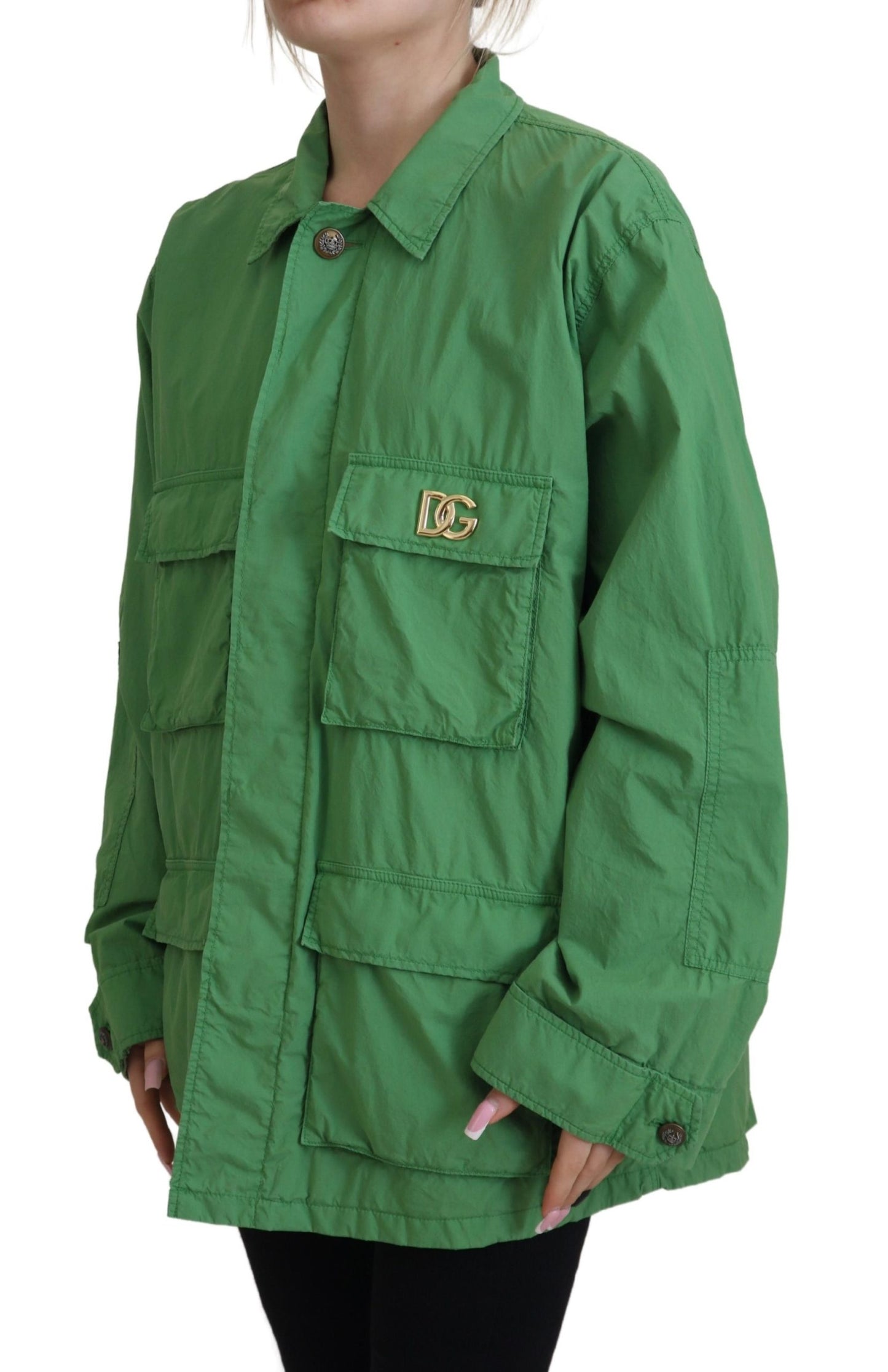 Dolce & Gabbana Elegant Green Buttoned Jacket