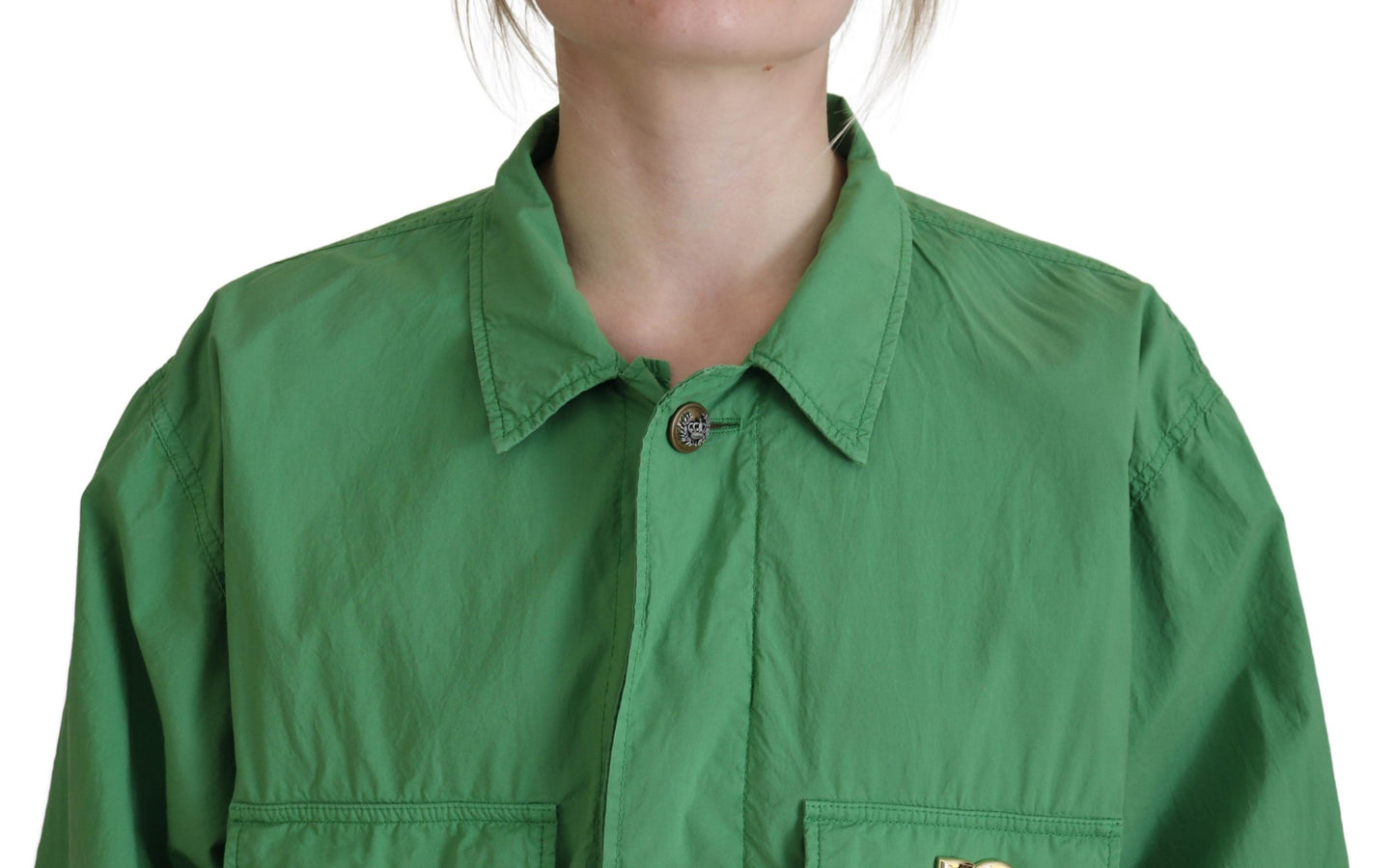 Dolce & Gabbana Elegant Green Buttoned Jacket