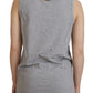 Dolce & Gabbana Elegant Gray Cotton Tank Tee with Chic Print