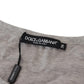 Dolce & Gabbana Elegant Gray Cotton Tank Tee with Chic Print