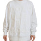 Dolce & Gabbana Chic White Cotton Sweatshirt with Logo Embossing