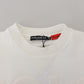 Dolce & Gabbana Chic White Cotton Sweatshirt with Logo Embossing