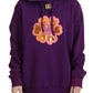 Dolce & Gabbana Elegant Floral Hooded Pullover Sweater in Purple