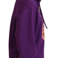 Dolce & Gabbana Elegant Floral Hooded Pullover Sweater in Purple