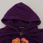 Dolce & Gabbana Elegant Floral Hooded Pullover Sweater in Purple