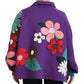 Dolce & Gabbana Elegant Purple Floral Pullover Sweater