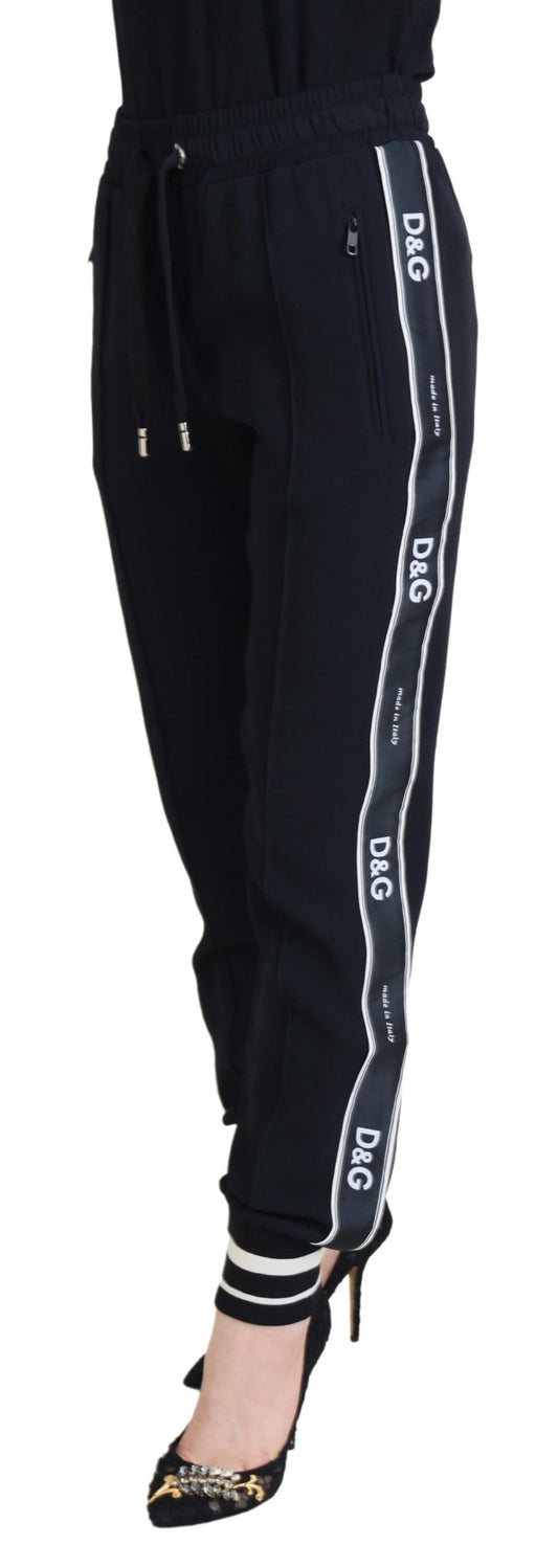 Dolce & Gabbana Elegant Black Knit Joggers - Regular Fit