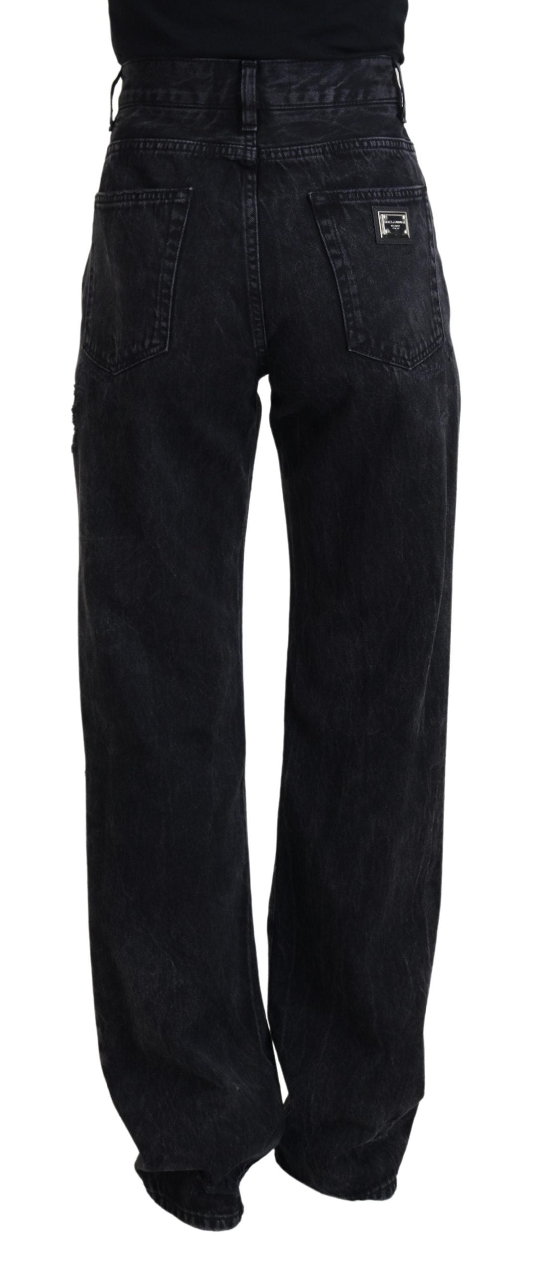 Dolce & Gabbana Elegant High Waist Black Denim Jeans