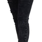 Dolce & Gabbana Elegant Black Denim Pants with Chic Detailing