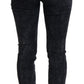 Dolce & Gabbana Elegant Black Denim Pants with Chic Detailing