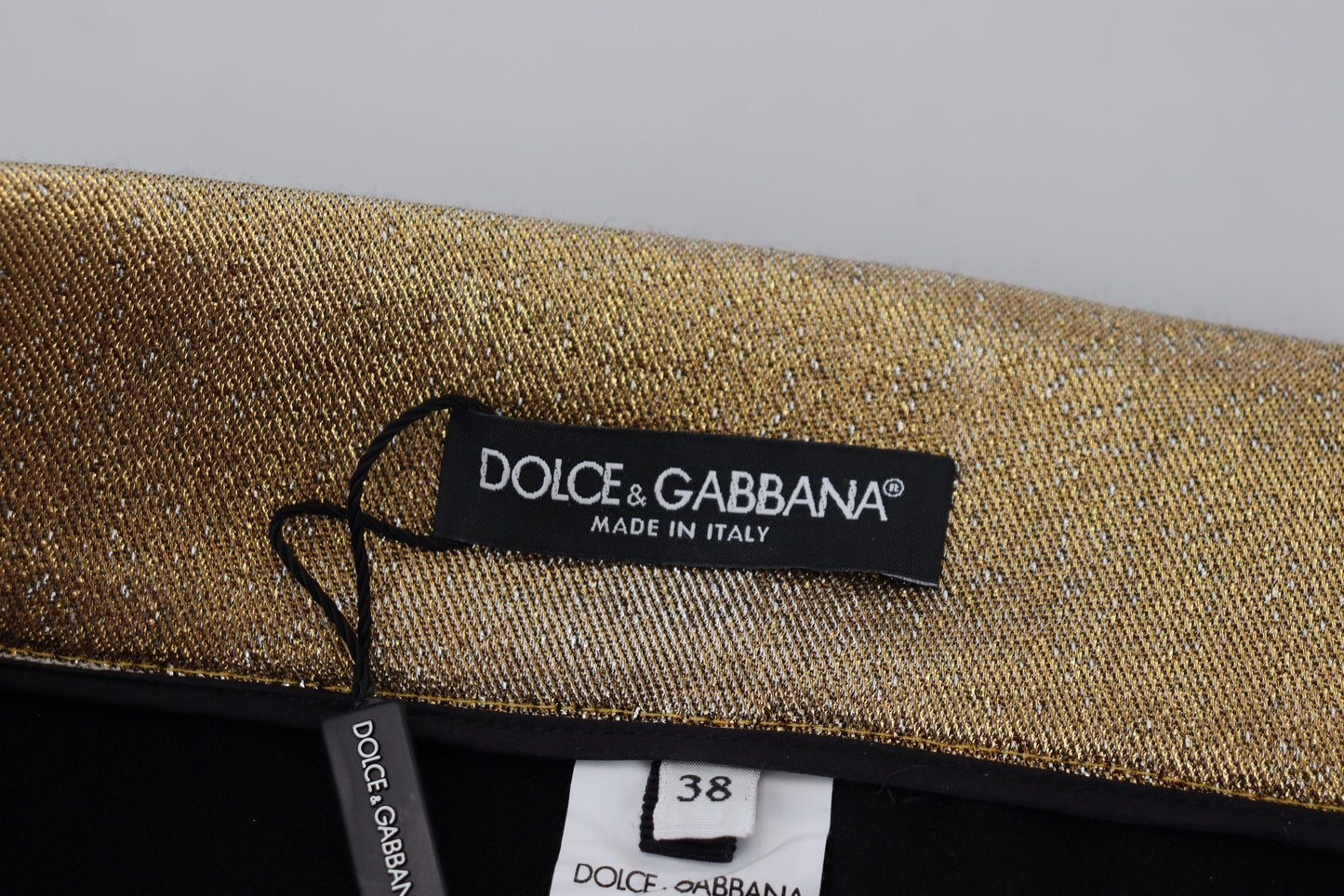 Dolce & Gabbana Elegant Gold-Toned Denim Pants