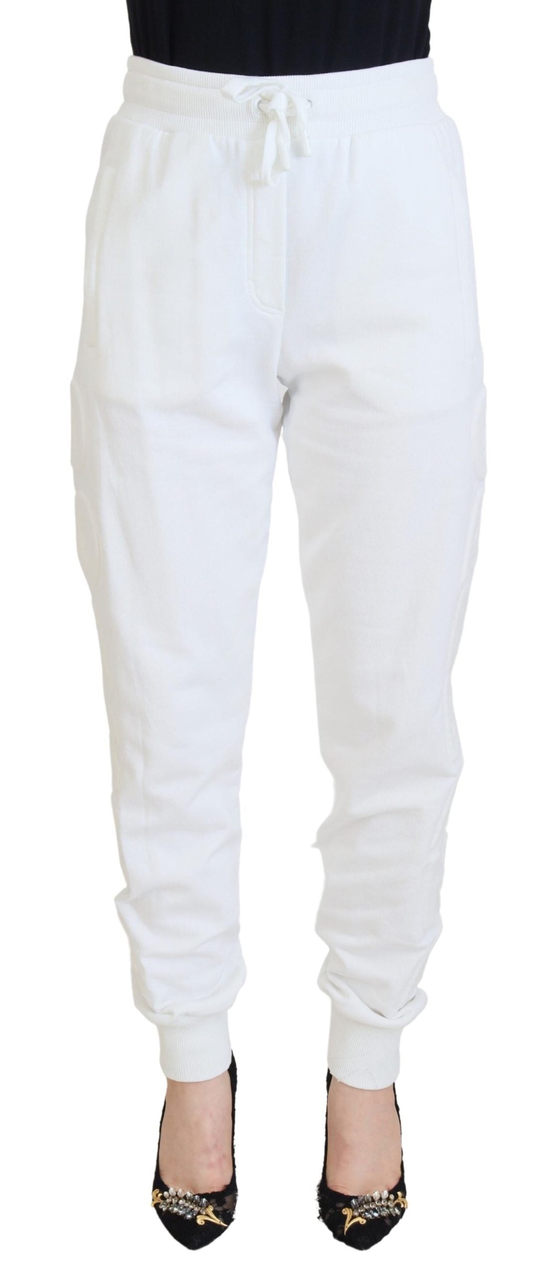 Dolce & Gabbana Elegant White Cotton Trousers