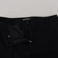 Dolce & Gabbana Elegant Black Wool-Silk Blend Trousers