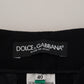 Dolce & Gabbana Elegant Black Wool-Silk Blend Trousers