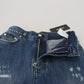 Dolce & Gabbana Elegant Tattered Denim Jeans