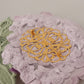 Dolce & Gabbana Elegant Purple Floral Silk Blend Brooch