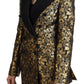 Dolce & Gabbana Elegant Black and Gold Floral Jacket