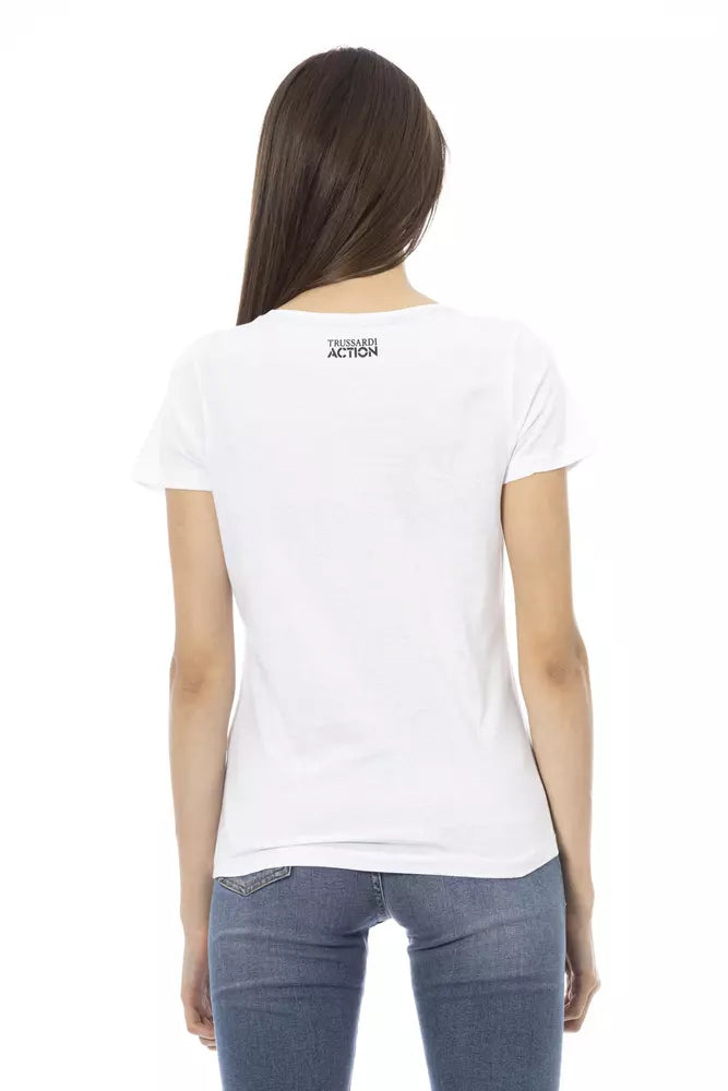 Trussardi Action White Cotton Women Top