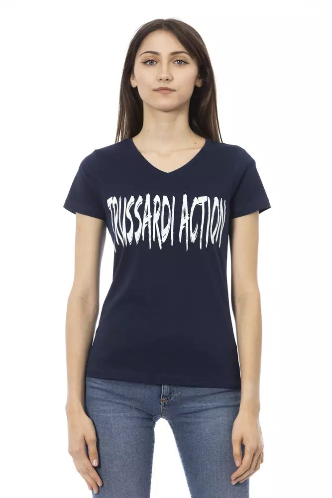 Trussardi Action Blue Cotton Women Top