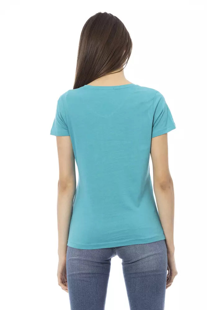 Trussardi Action Light Blue Cotton Women Top