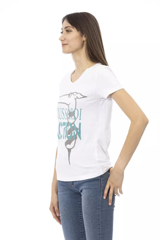 Trussardi Action White Cotton Women Top