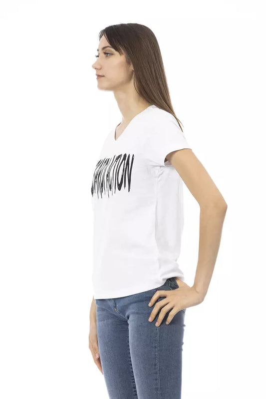 Trussardi Action White Cotton Women T-Shirt