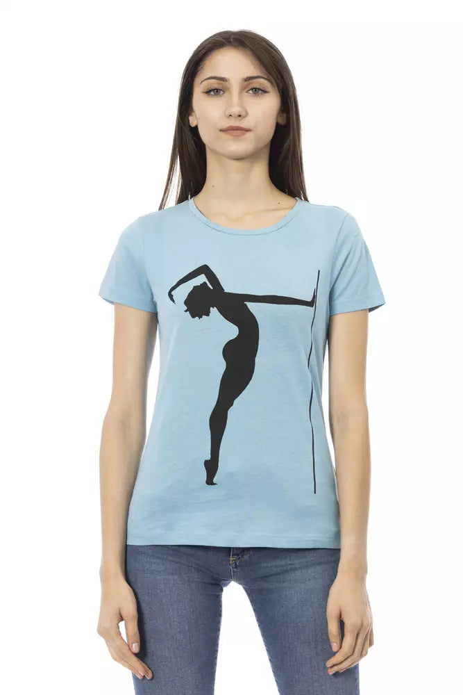 Trussardi Action Light Blue Cotton Women Top