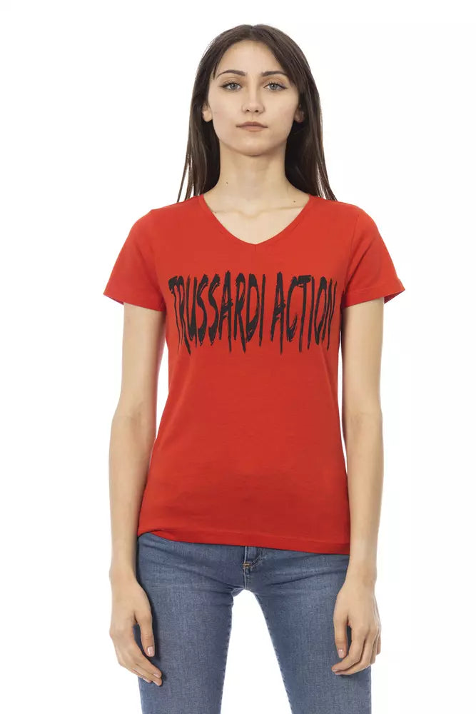 Trussardi Action Red Cotton Women Top