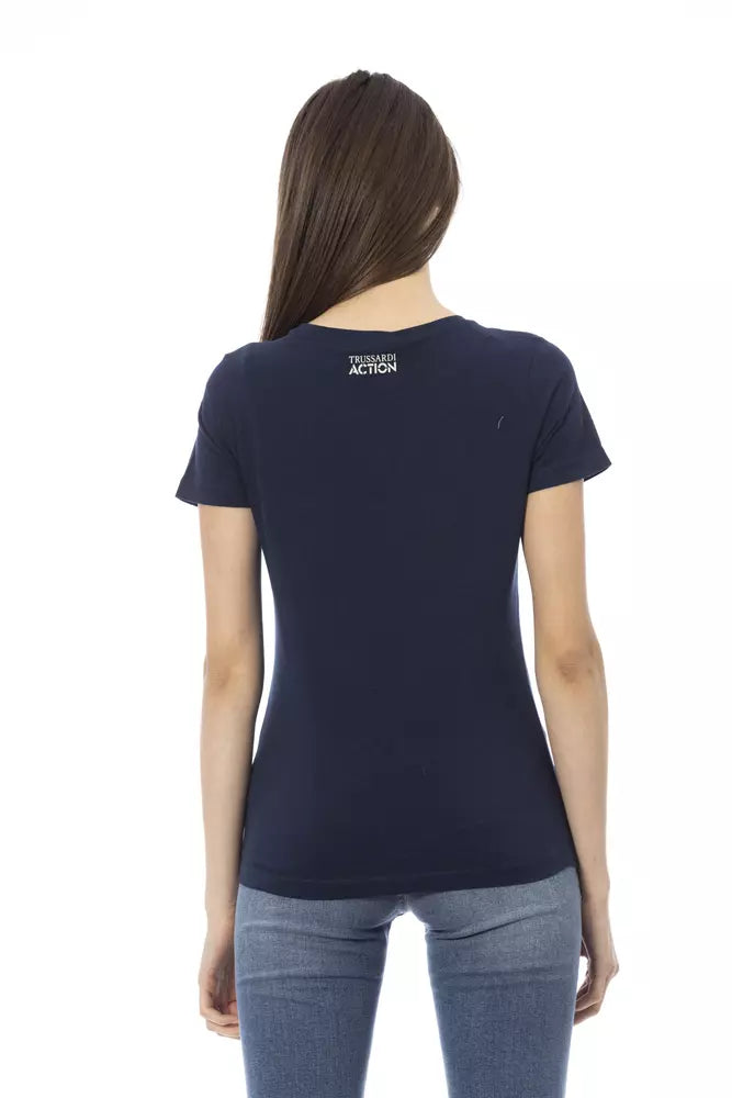 Trussardi Action Blue Cotton Women Top