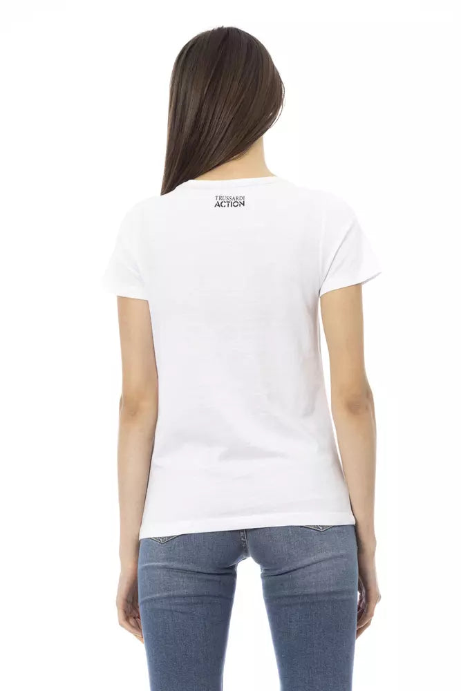 Trussardi Action White Cotton Women Top