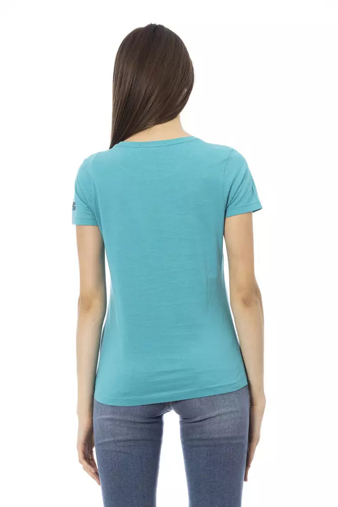 Trussardi Action "Light Blue Cotton Women Top"