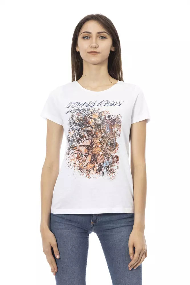 Trussardi Action White Cotton Women Top