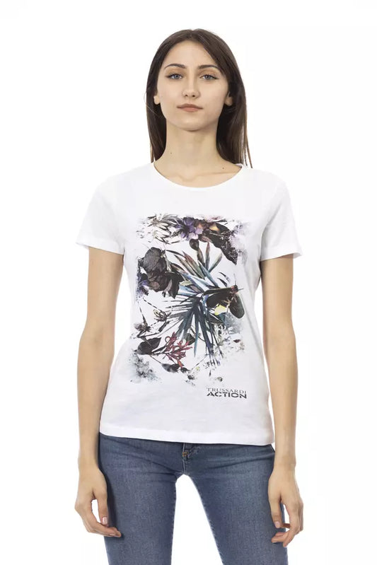 Trussardi Action White Cotton Women Top