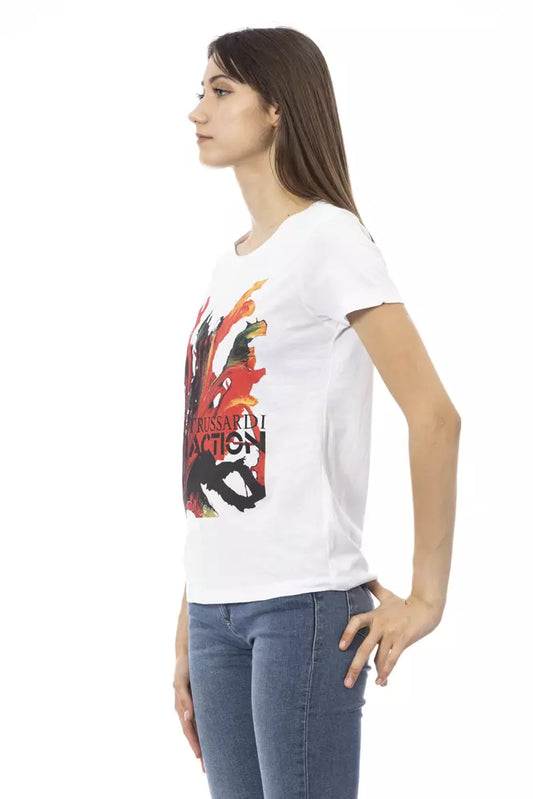 Trussardi Action White Cotton Women Top