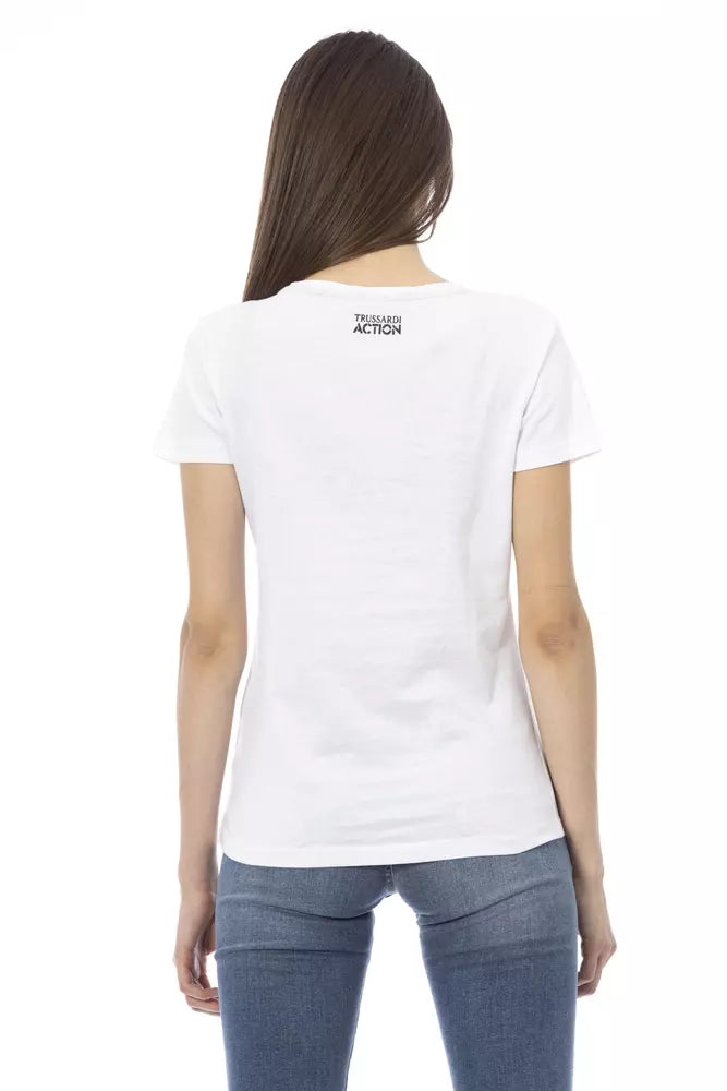 Trussardi Action White Cotton Women Top